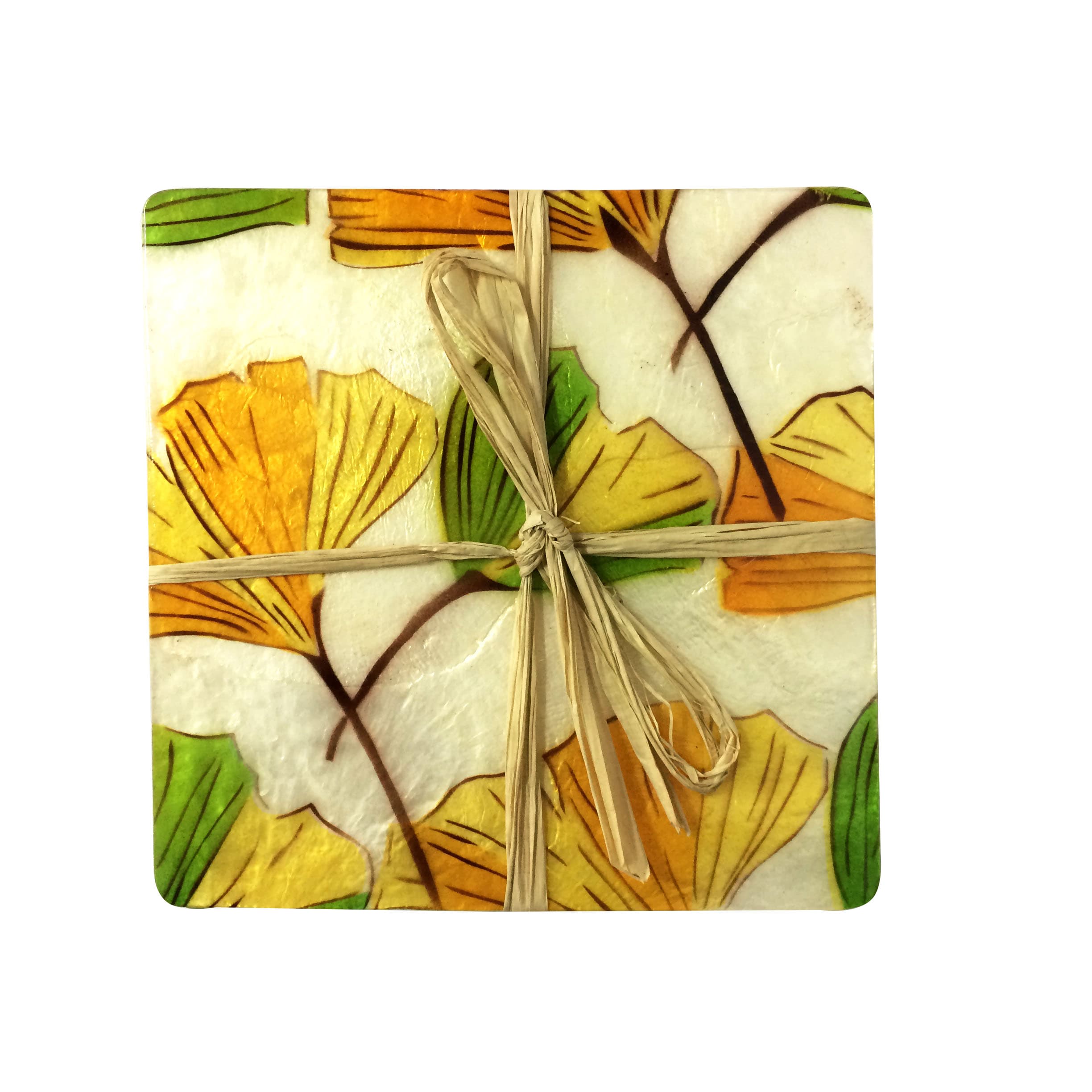 Laminated Capiz Square Coaster
